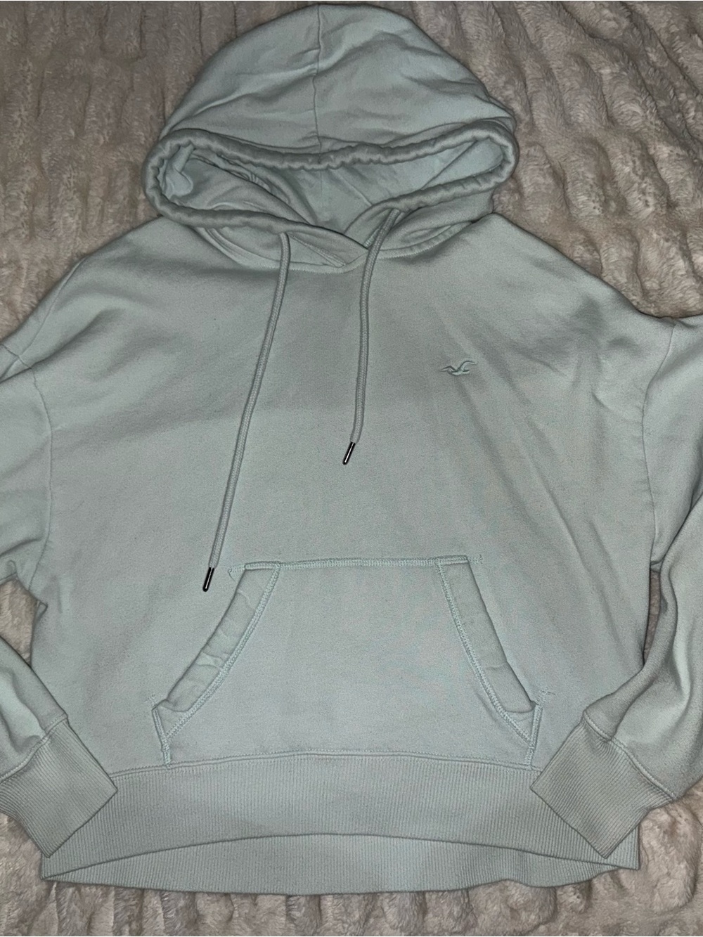 Hollister Women's Light Blue Pullover Hoodie